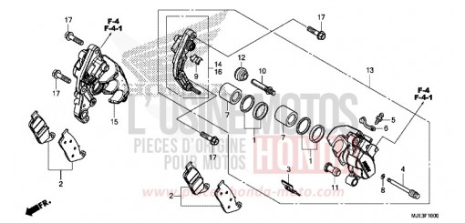 FRONT BRAKE CALIPER (1) CBR650FAG de 2016